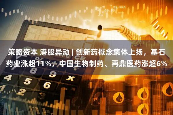 策略资本 港股异动 | 创新药概念集体上扬，基石药业涨超11%，中国生物制药、再鼎医药涨超6%